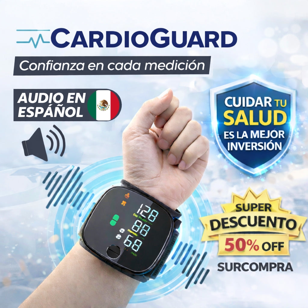 CardioGuard Tensiómetro de pulso digital Aprobado por profesionales