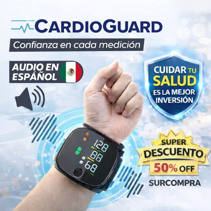 CardioGuard Tensiómetro de pulso digital Aprobado por profesionales