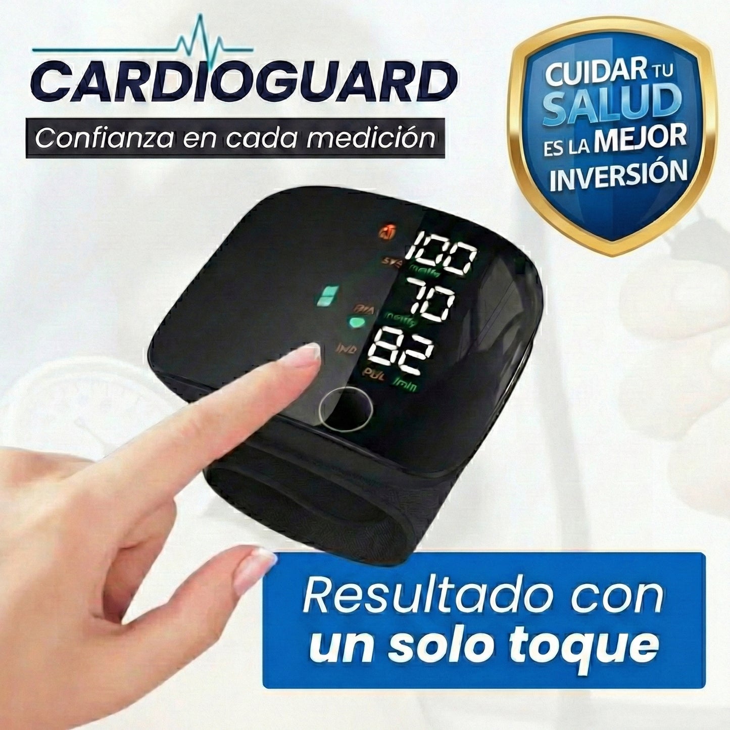 CardioGuard Tensiómetro de pulso digital Aprobado por profesionales